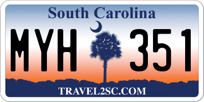 SC license plate MYH351