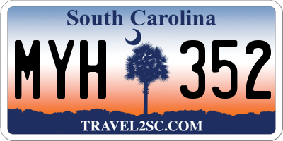 SC license plate MYH352
