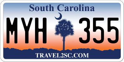 SC license plate MYH355