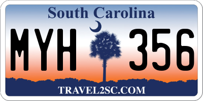 SC license plate MYH356
