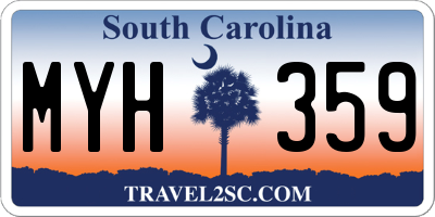 SC license plate MYH359