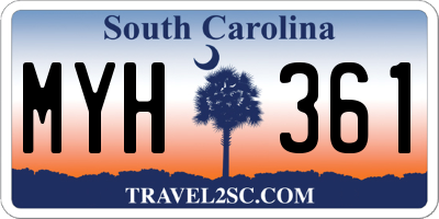 SC license plate MYH361