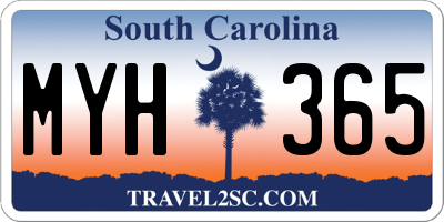 SC license plate MYH365