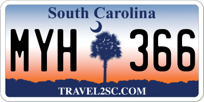 SC license plate MYH366