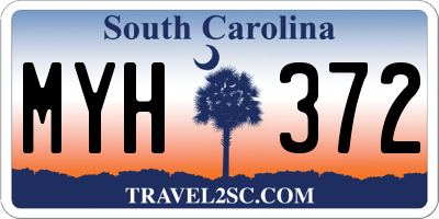 SC license plate MYH372