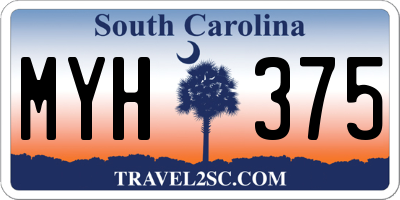 SC license plate MYH375