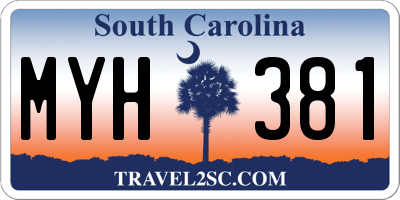 SC license plate MYH381