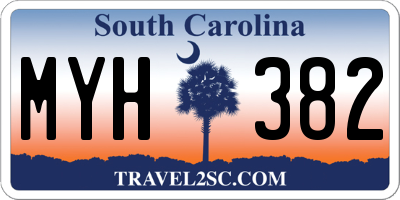 SC license plate MYH382