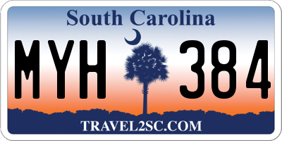 SC license plate MYH384