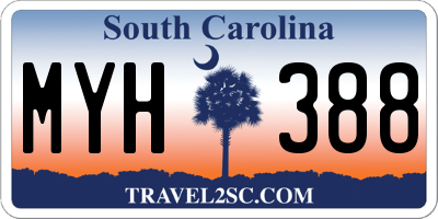 SC license plate MYH388