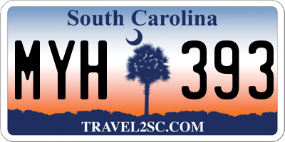 SC license plate MYH393
