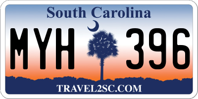 SC license plate MYH396
