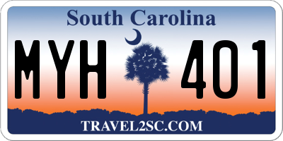 SC license plate MYH401