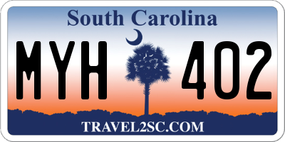SC license plate MYH402
