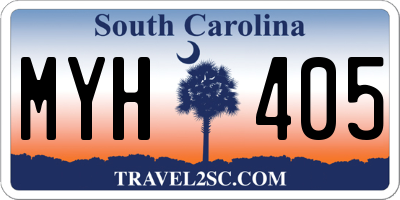 SC license plate MYH405