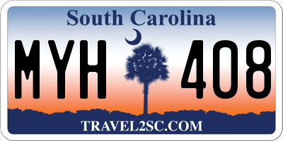 SC license plate MYH408