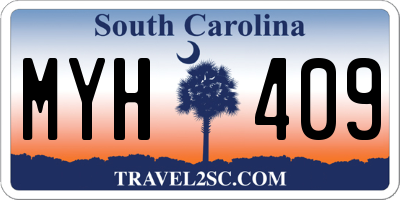 SC license plate MYH409