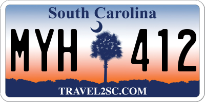 SC license plate MYH412