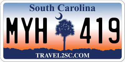 SC license plate MYH419