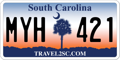 SC license plate MYH421