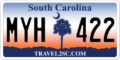 SC license plate MYH422