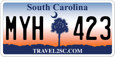 SC license plate MYH423