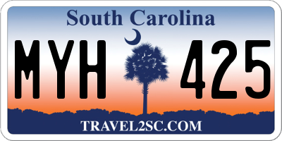 SC license plate MYH425