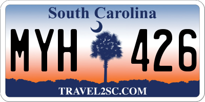 SC license plate MYH426