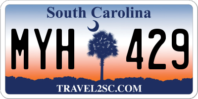 SC license plate MYH429