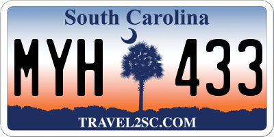 SC license plate MYH433
