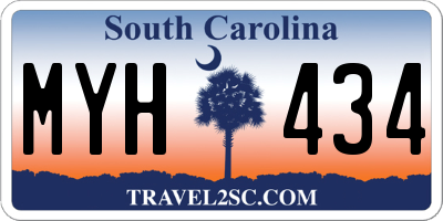 SC license plate MYH434