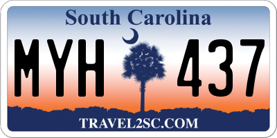SC license plate MYH437