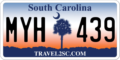 SC license plate MYH439