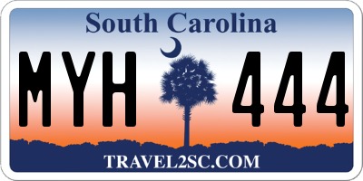 SC license plate MYH444