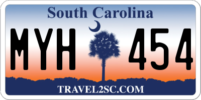 SC license plate MYH454