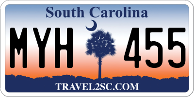 SC license plate MYH455