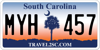 SC license plate MYH457
