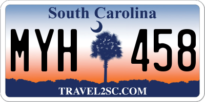 SC license plate MYH458