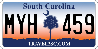 SC license plate MYH459