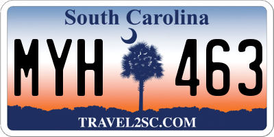 SC license plate MYH463