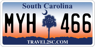 SC license plate MYH466