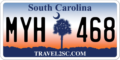 SC license plate MYH468