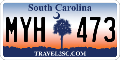SC license plate MYH473