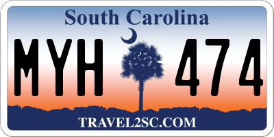 SC license plate MYH474