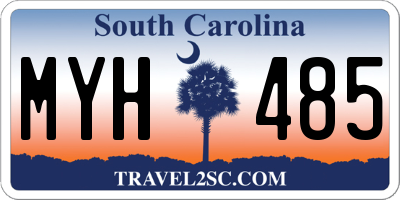 SC license plate MYH485