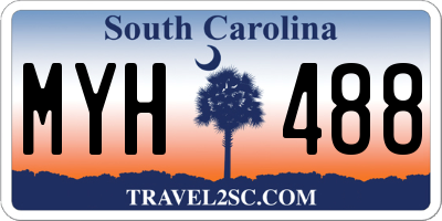 SC license plate MYH488