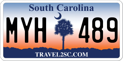 SC license plate MYH489
