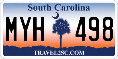 SC license plate MYH498