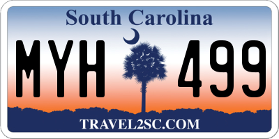 SC license plate MYH499