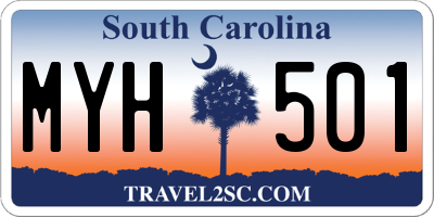 SC license plate MYH501